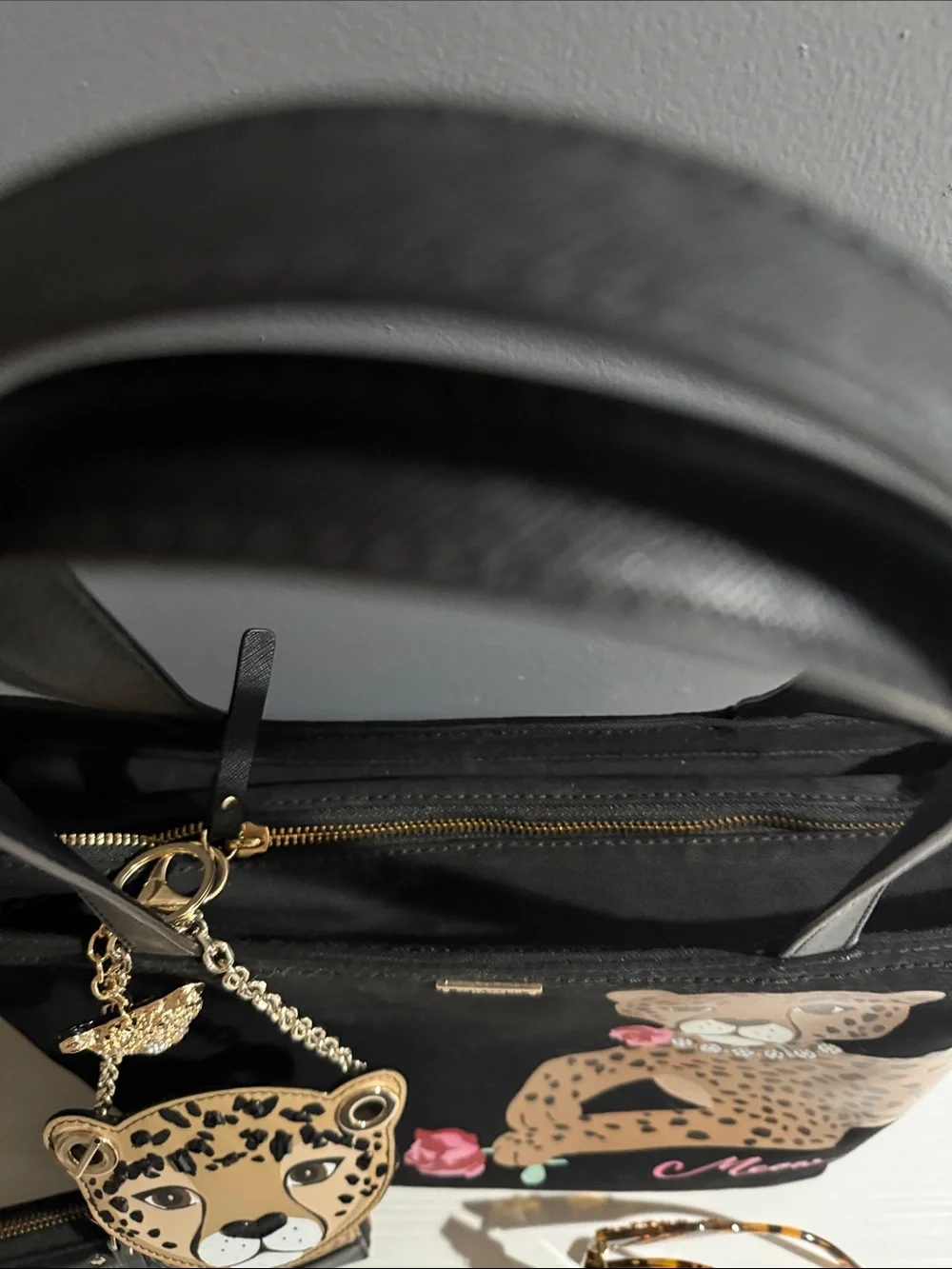 Kate Spade Run Wild Lounging Cheetah tote, wallet, charm. UB charm and anthro SG - Picture 5 of 16